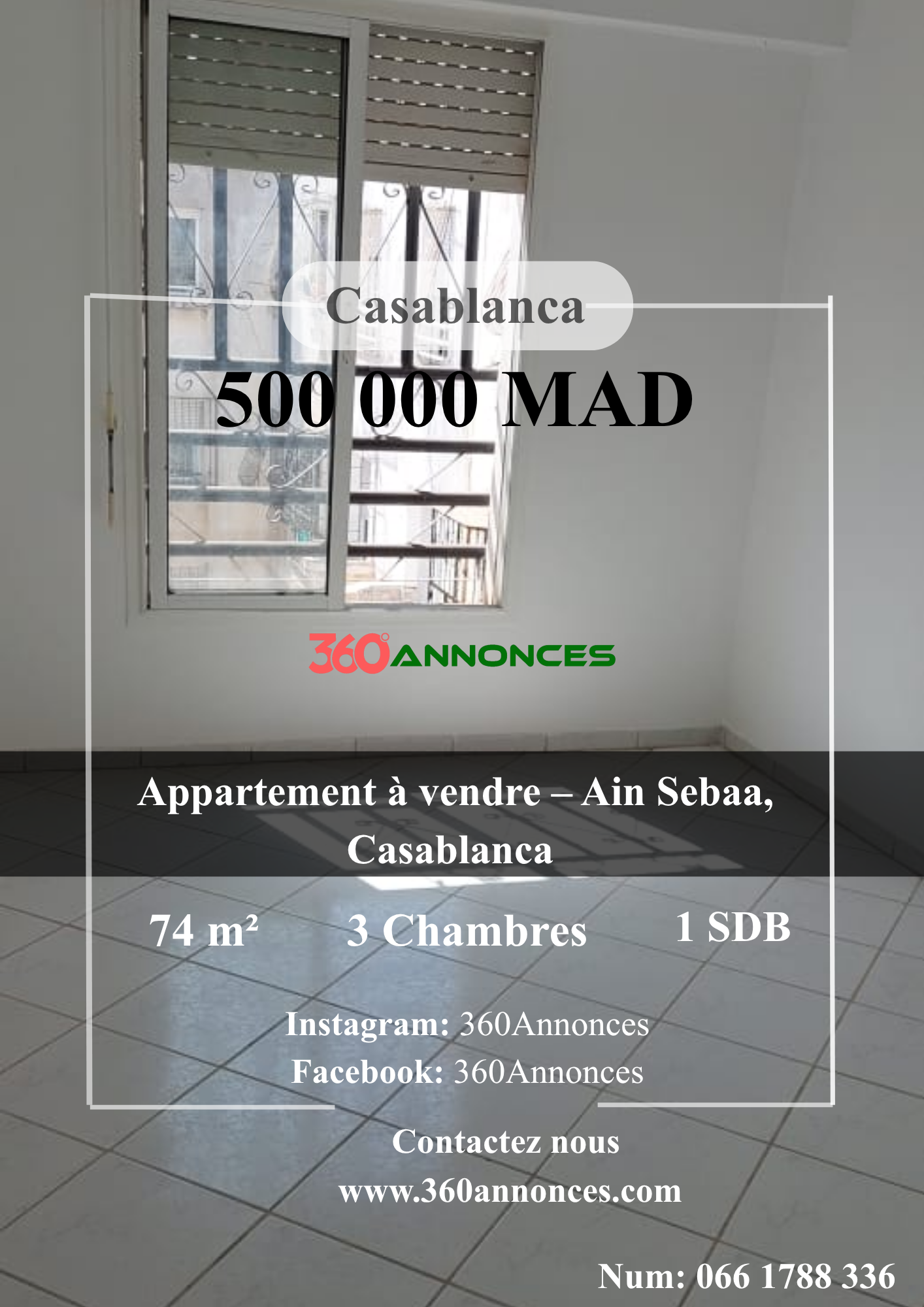 Apartment for sale – Ain Sebaa, Casablanca | 500,000 Dhs